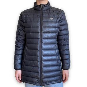 My Trail CO Womens 800 Down Fill Black Puffer Mid Length Coat Jacket Sz M